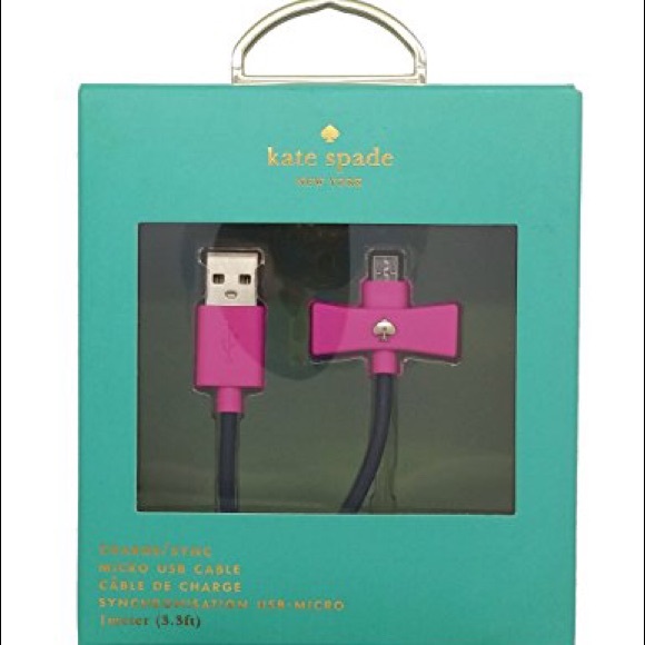 NIB Kate Spade 3.3' Micro USB charge & sync cable - Picture 1 of 5